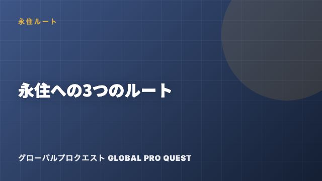 永住への3つのルート — 1年・3年・10年、何が違いを生むのか eBook表紙